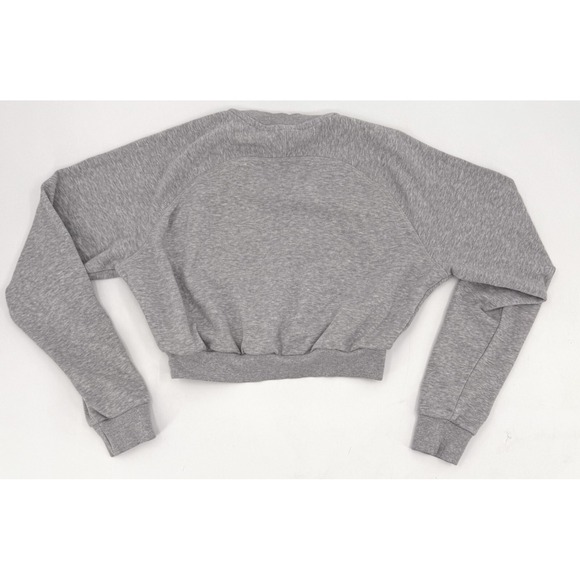 Gymshark Sweater Sweatshirt Womens Small Gray Jogging Cropped tapered Workout - Picture 2 of 8